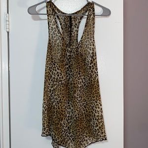 One size‎ cheetah print sheet tank top, 100% polyester